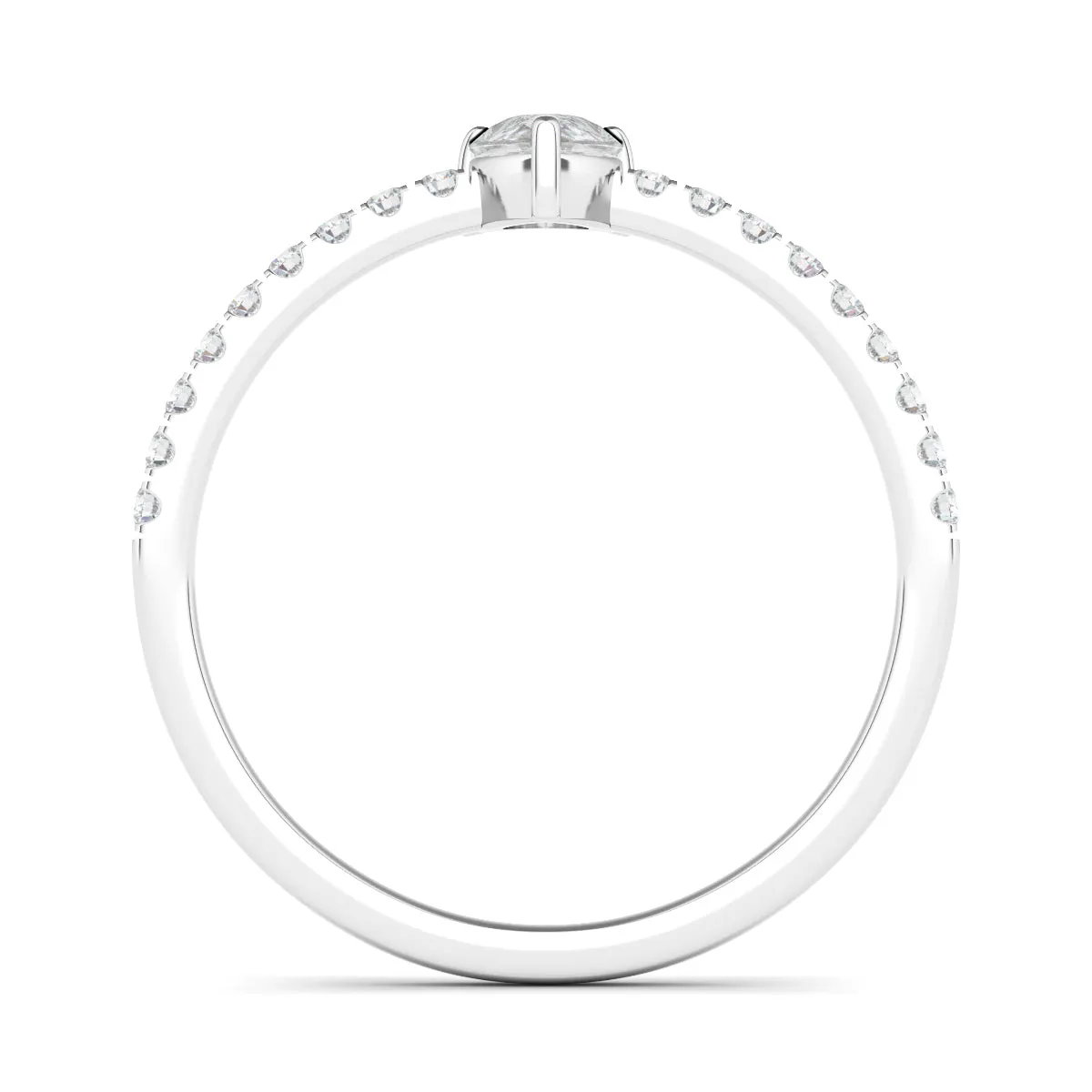 Pear & Pave Diamond Ring