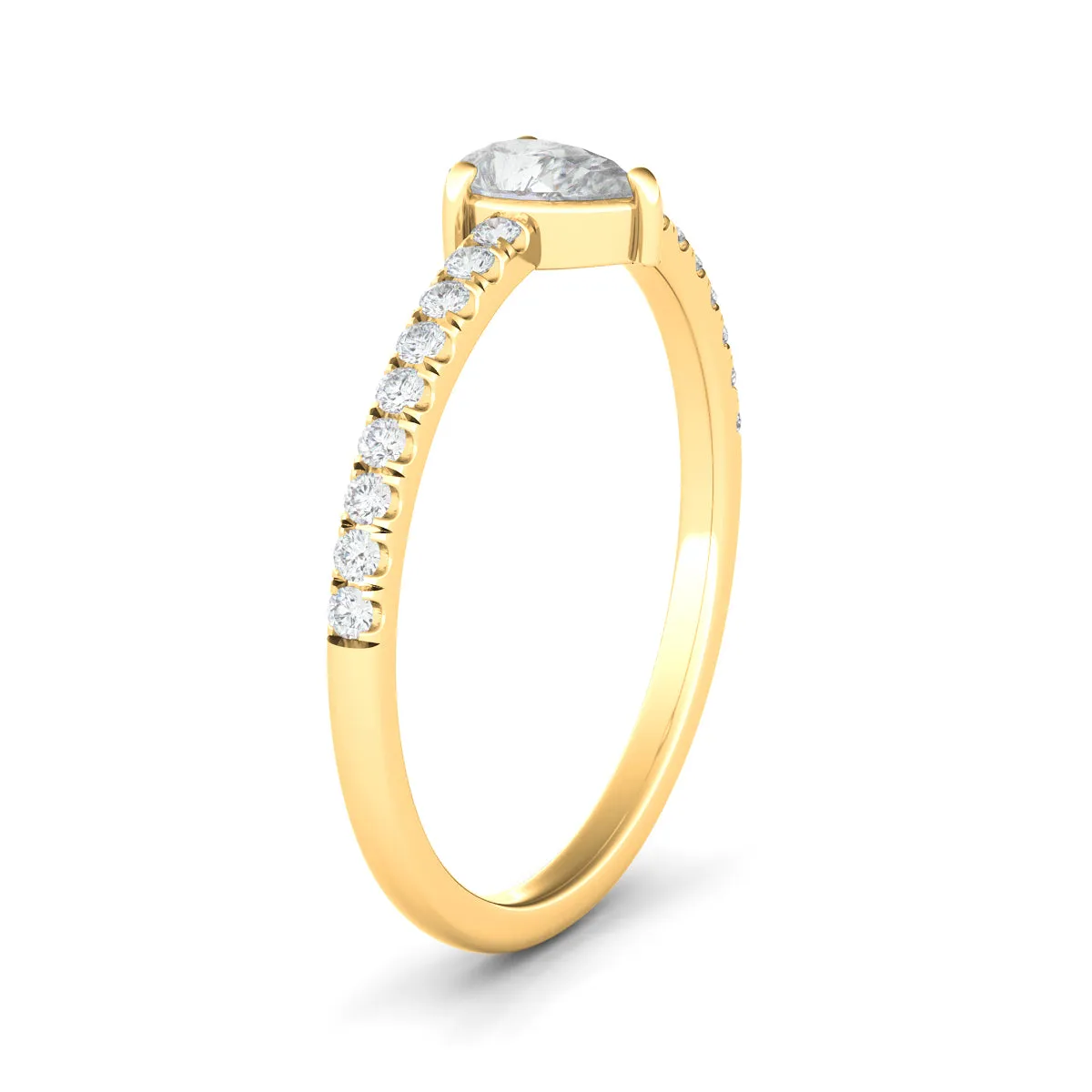 Pear & Pave Diamond Ring