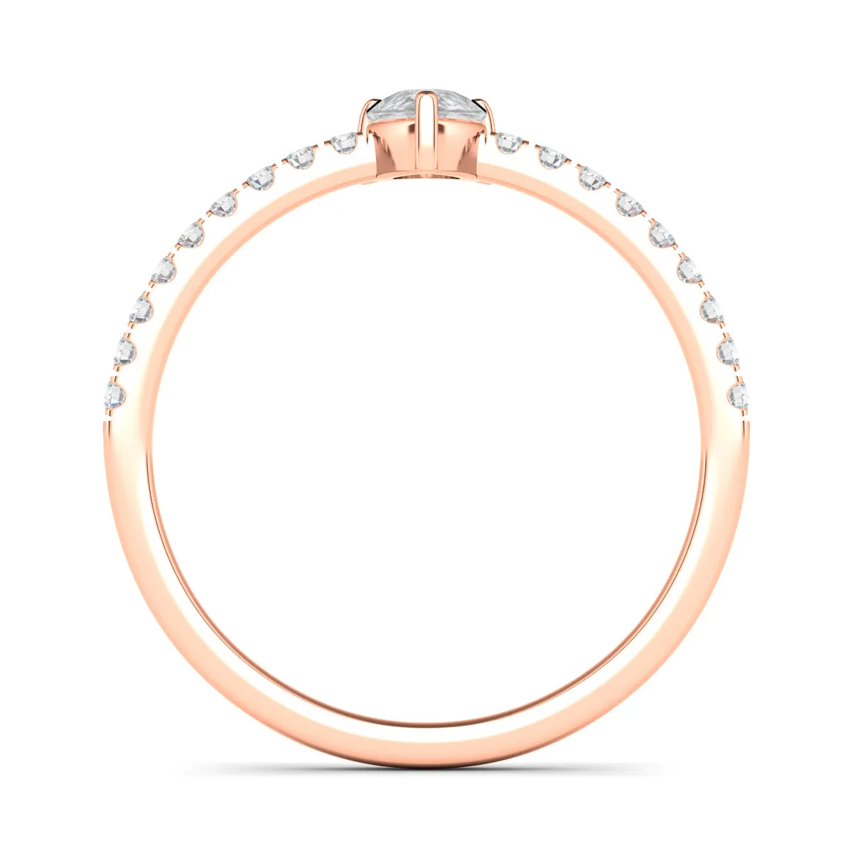 Pear & Pave Diamond Ring