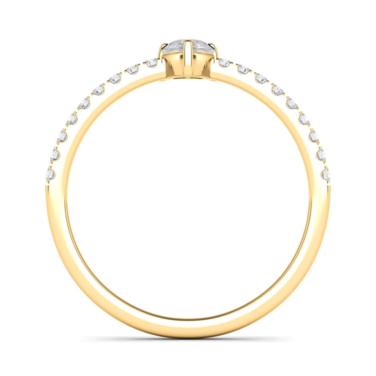 Pear & Pave Diamond Ring