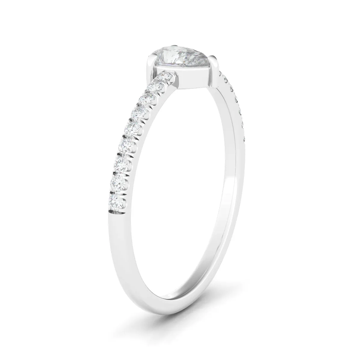 Pear & Pave Diamond Ring