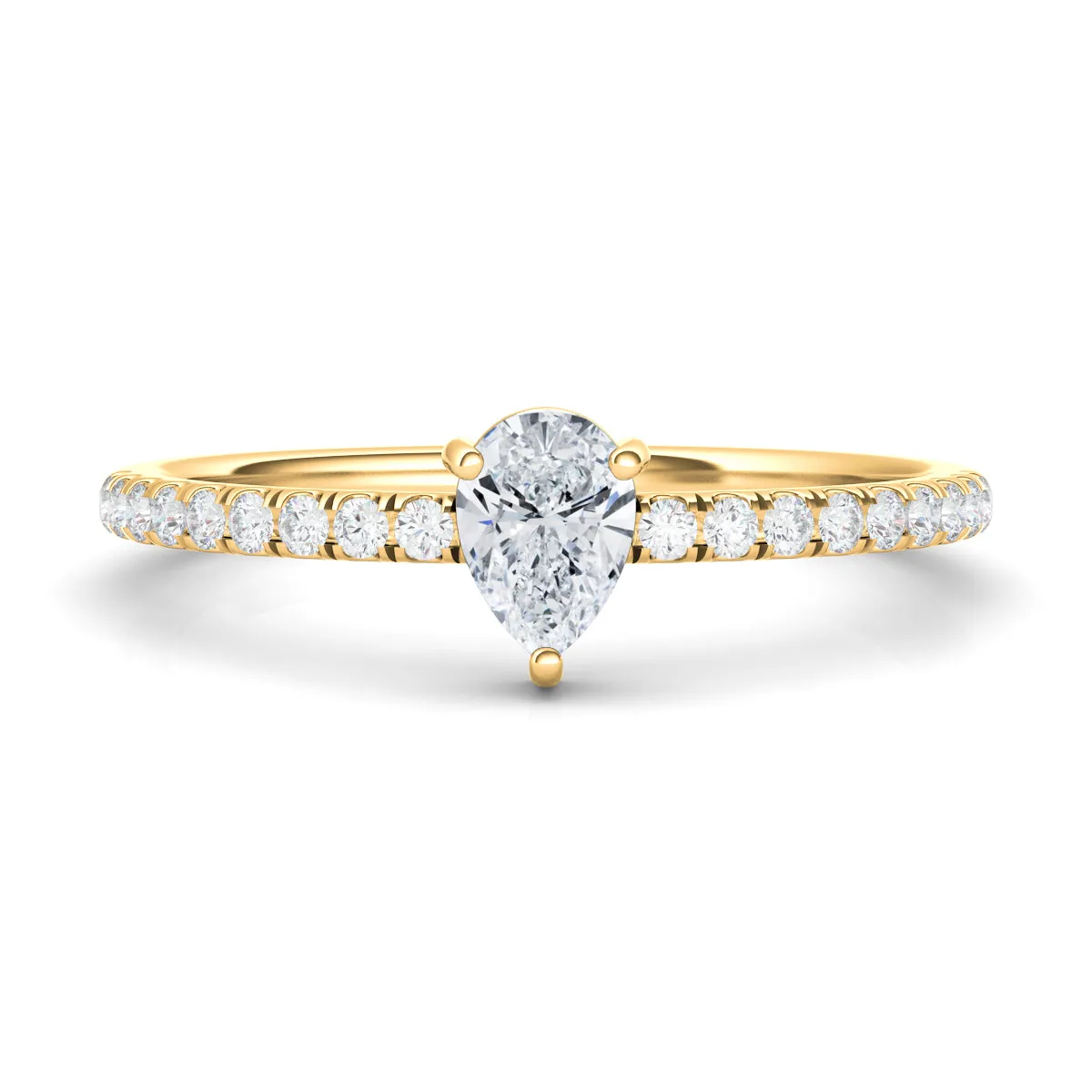 Pear & Pave Diamond Ring