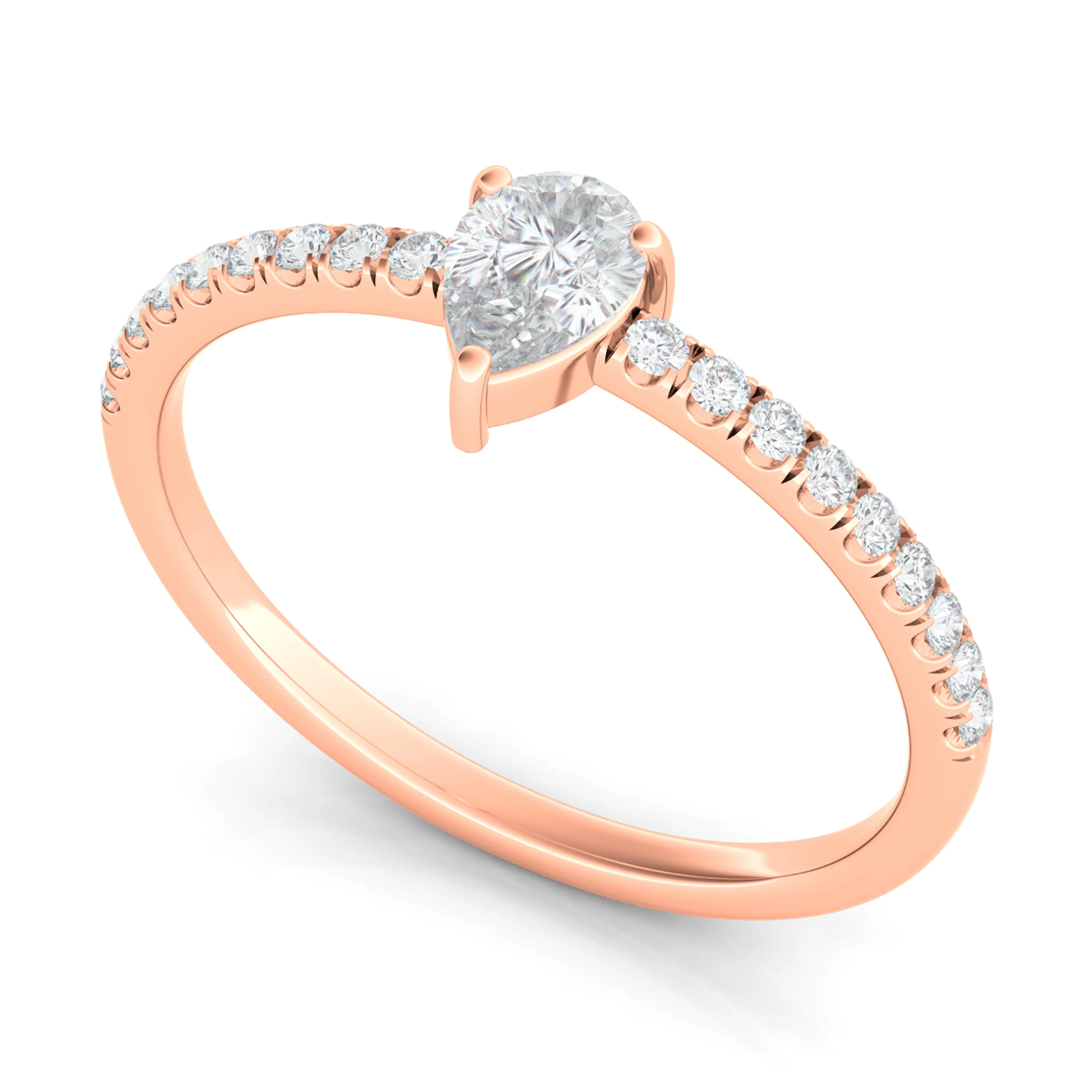 Pear & Pave Diamond Ring