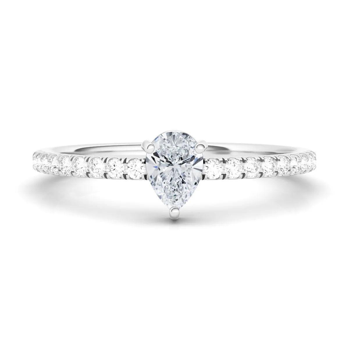 Pear & Pave Diamond Ring