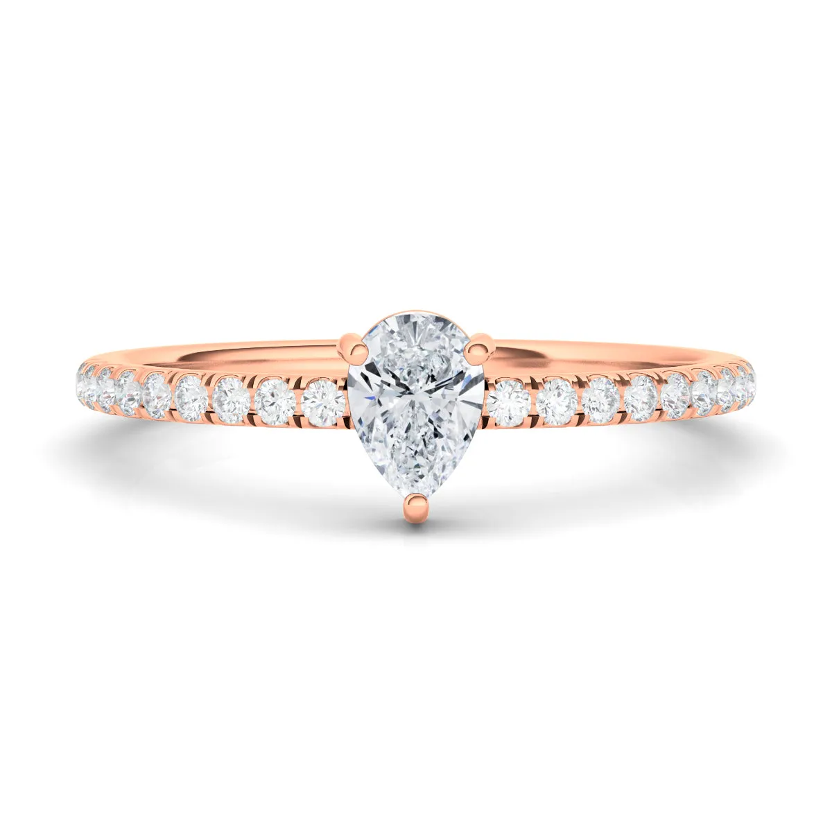 Pear & Pave Diamond Ring