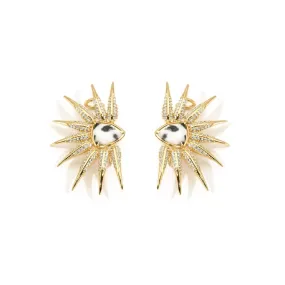 Phoenix- Gold Statement Wing Earrings