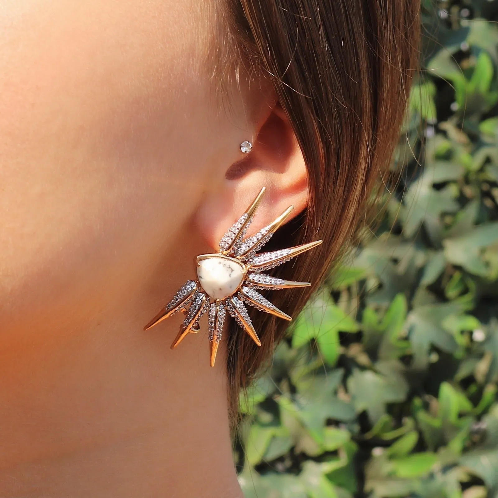 Phoenix- Gold Statement Wing Earrings