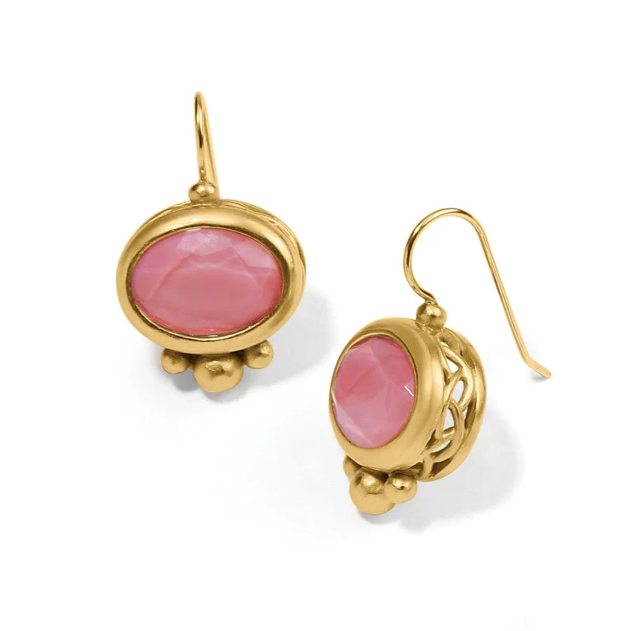 Pink Moon French Wire Earrings