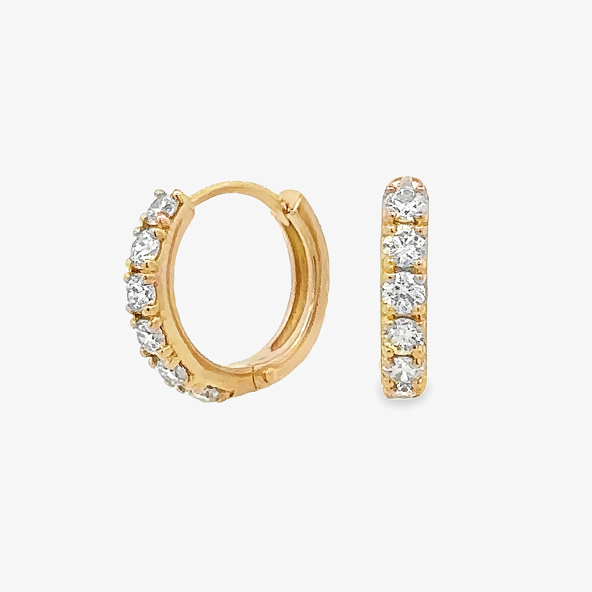 Prong Set 0.35CT Diamond Mini Huggie Earrings