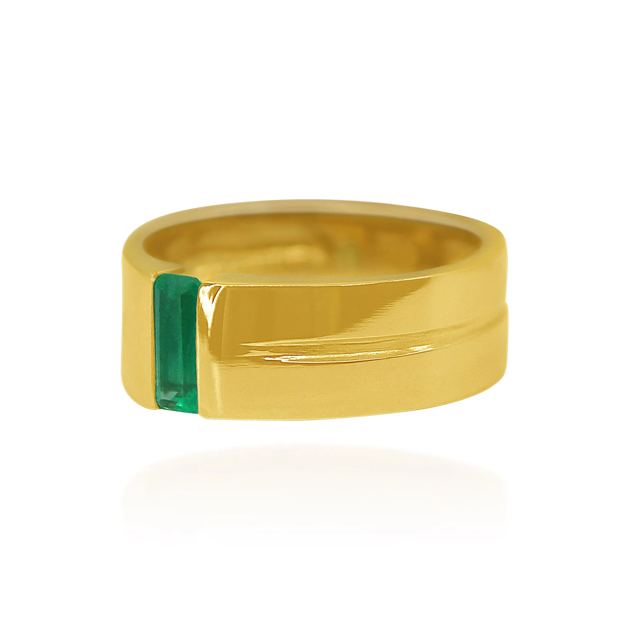 RAE EMERALD SOLID GOLD 18K RING FILIGREE