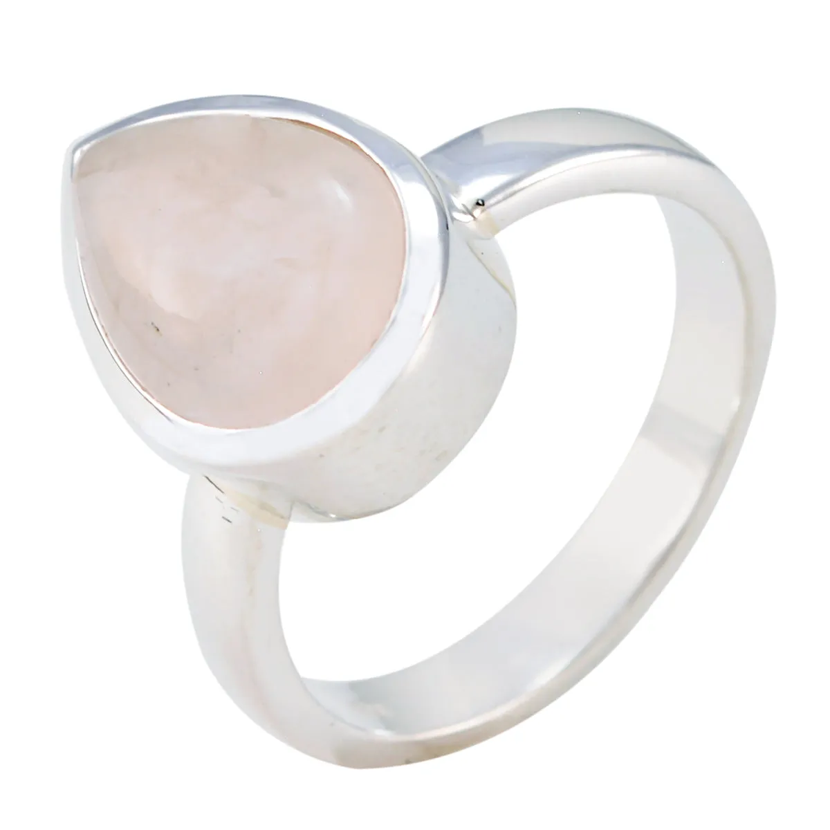 Riyo Charming Stone Rose Quartz 925 Silver Ring Jewelry Brands