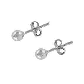 Sheila Fajl 4mm Josie Petite Stud Earrings in Polished Silver Plated