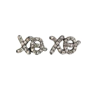 Silver & Diamond XO Studs