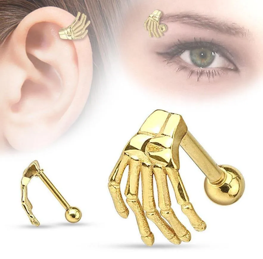 Skeleton Hand Stud