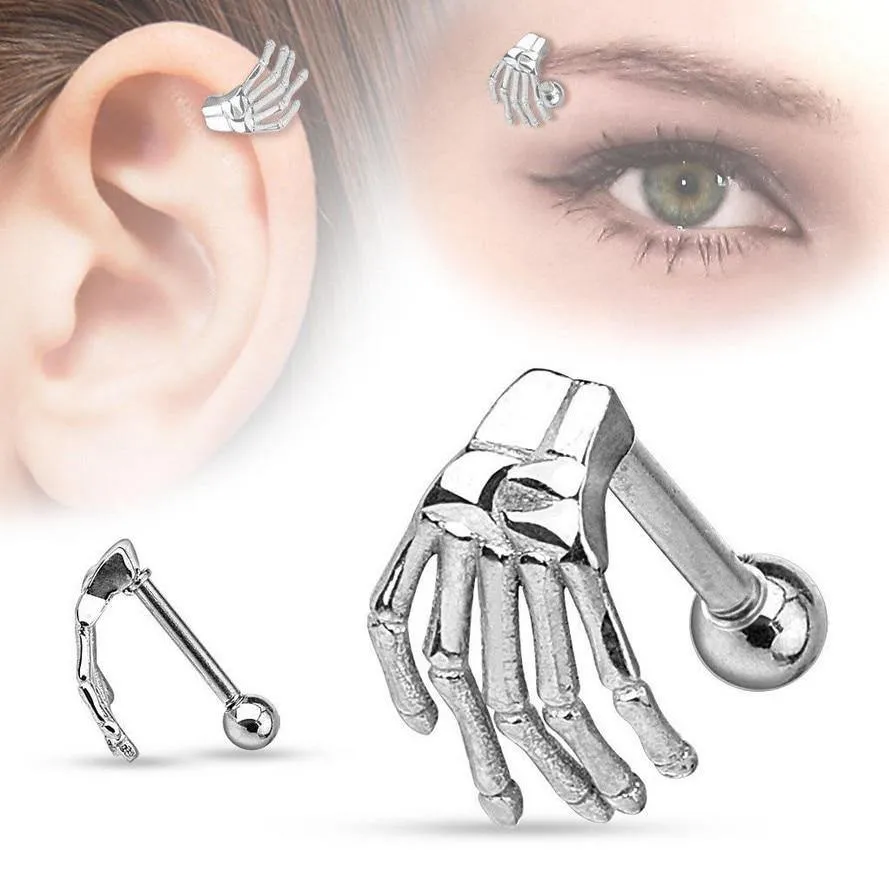 Skeleton Hand Stud