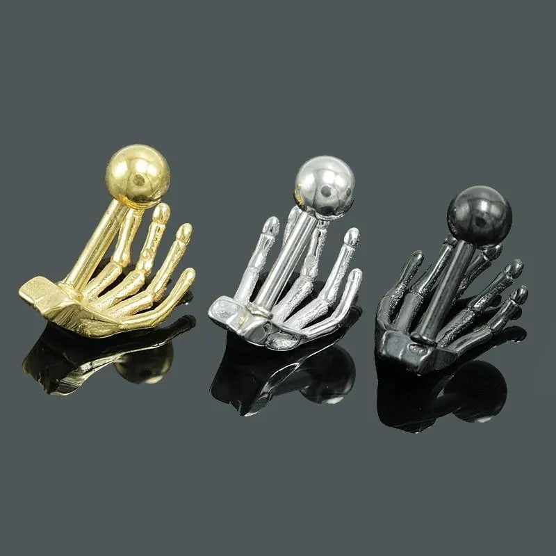 Skeleton Hand Stud