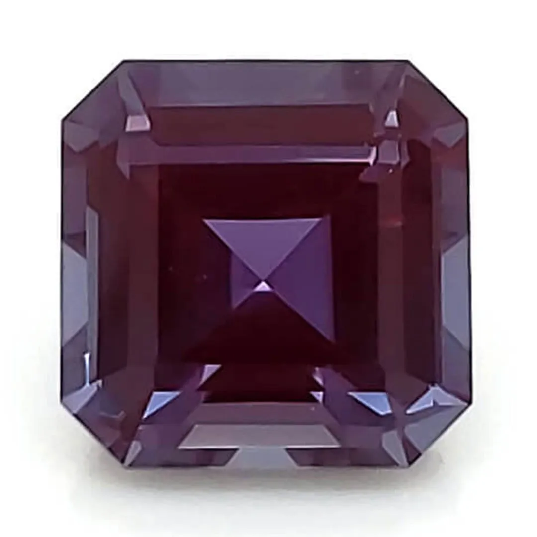 Square Emerald/Asscher Cut Lab Created Alexandrite Gemstone