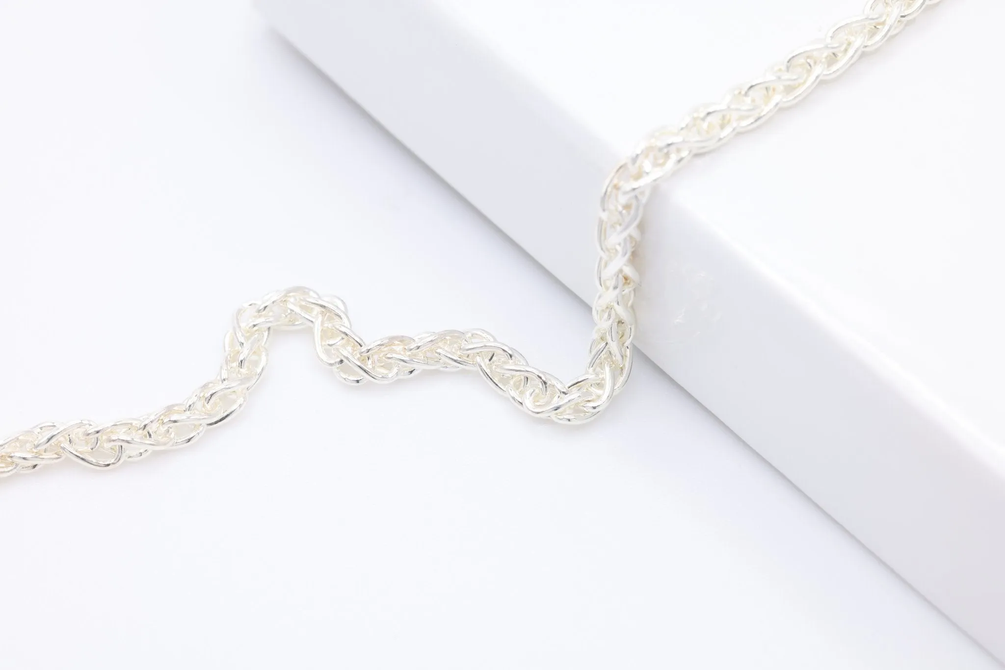 Sterling Silver 2.5mm Wheat Chain, Wholesale Jewelry Making Wheat Chain