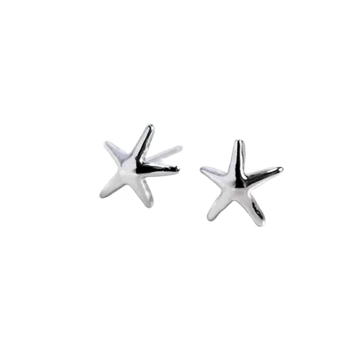 Sterling Silver Small Star Stud Earrings