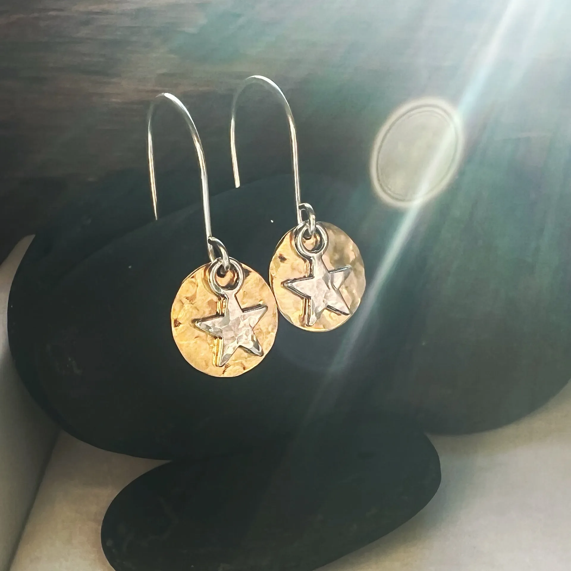 Sunlit Star Earrings.  The Celestial Collection.