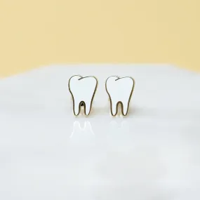 Teeth Earrings - Gold plated studs