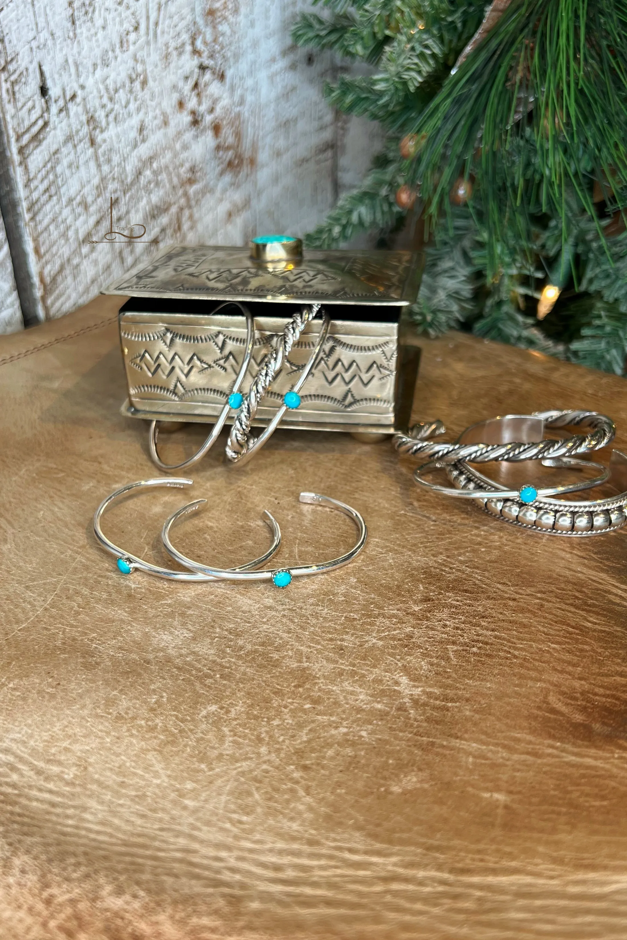 The Tiny Turquoise Sterling Stacker/Cuff