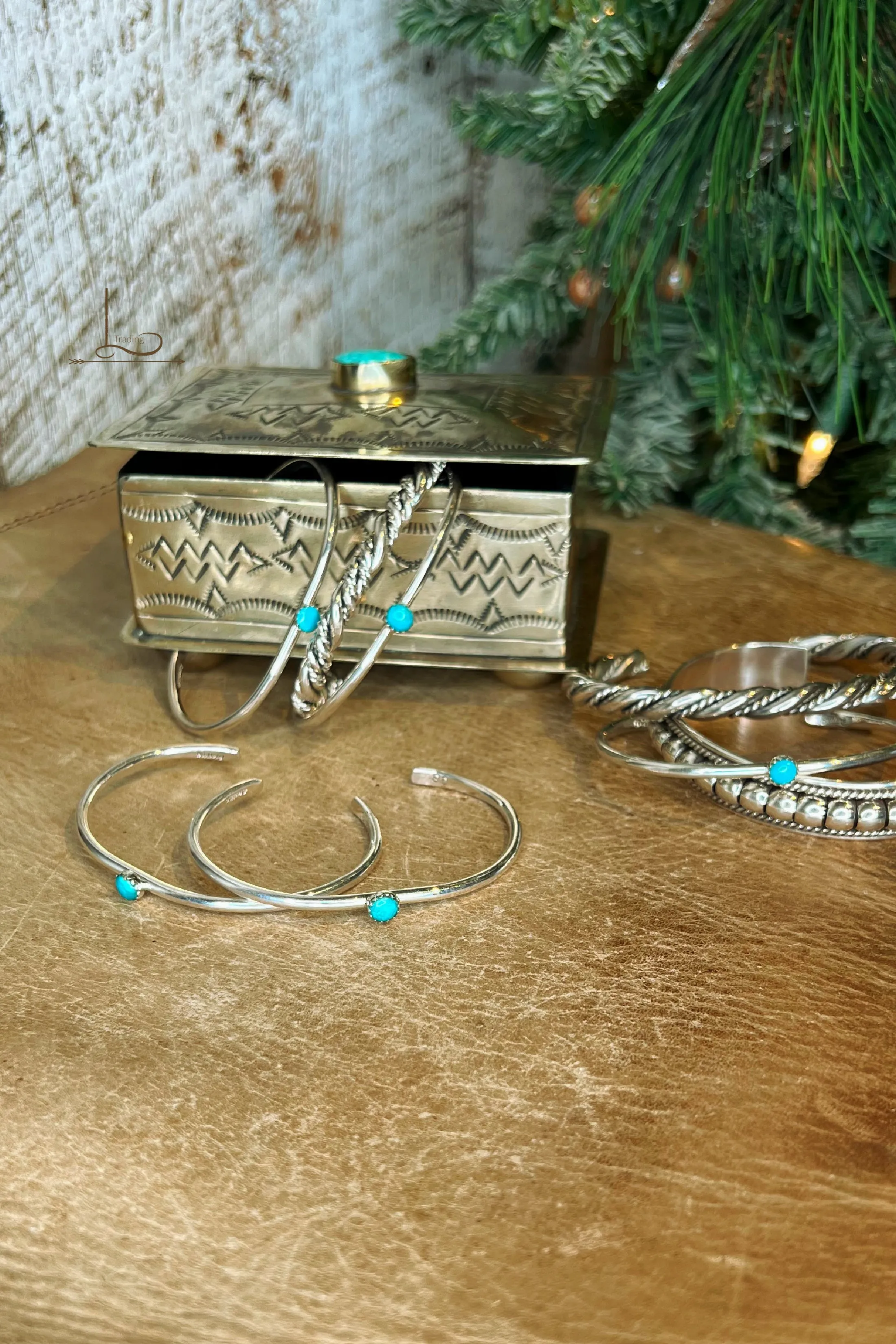 The Tiny Turquoise Sterling Stacker/Cuff