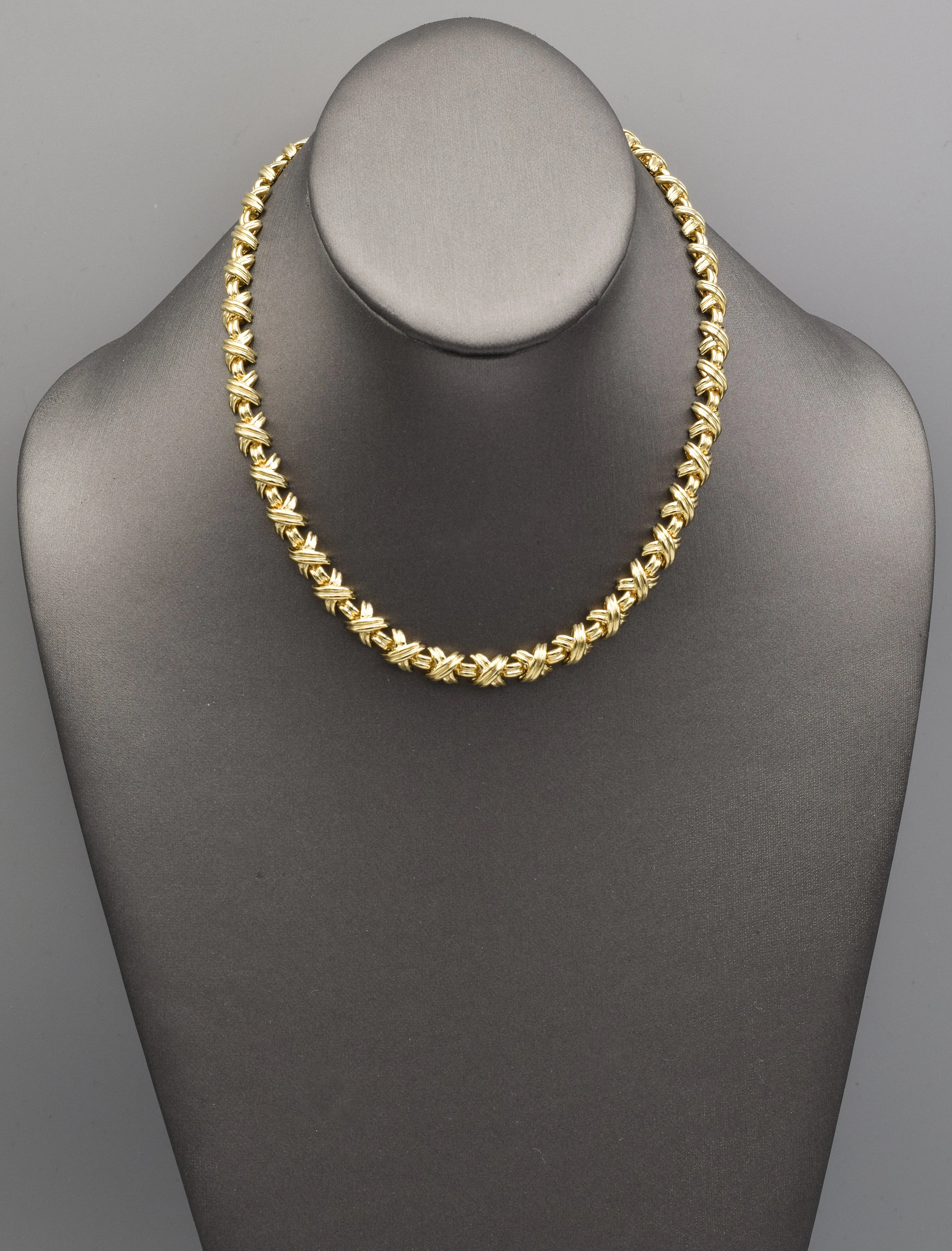 Tiffany & Co 18K Yellow Gold Signature X Collection Necklace