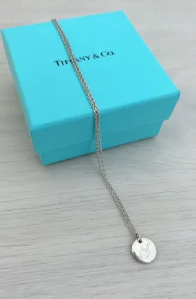 Tiffany & Co. Alphabet Notes S Disk Necklace