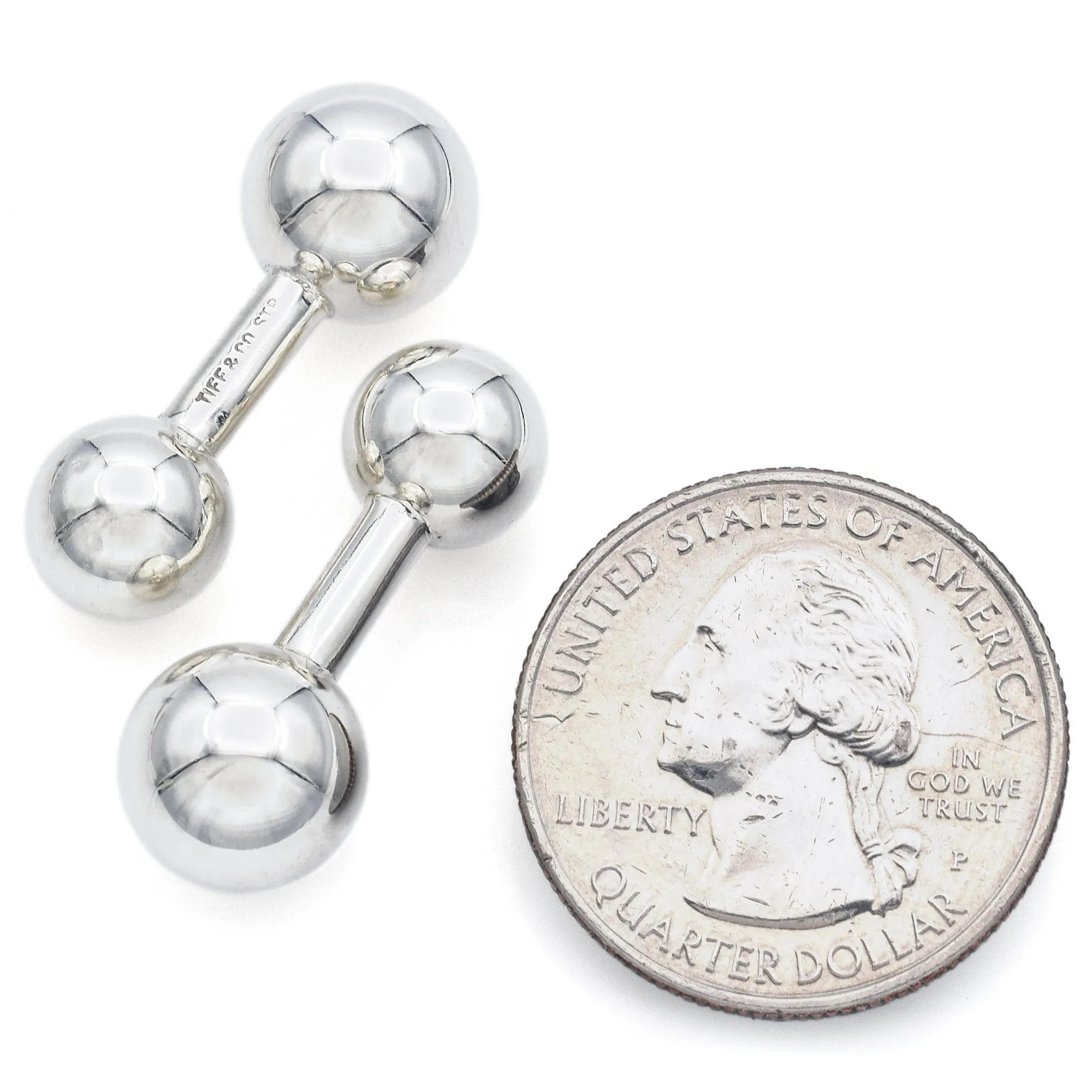 Tiffany & Co. Sterling Silver Ball Cufflinks