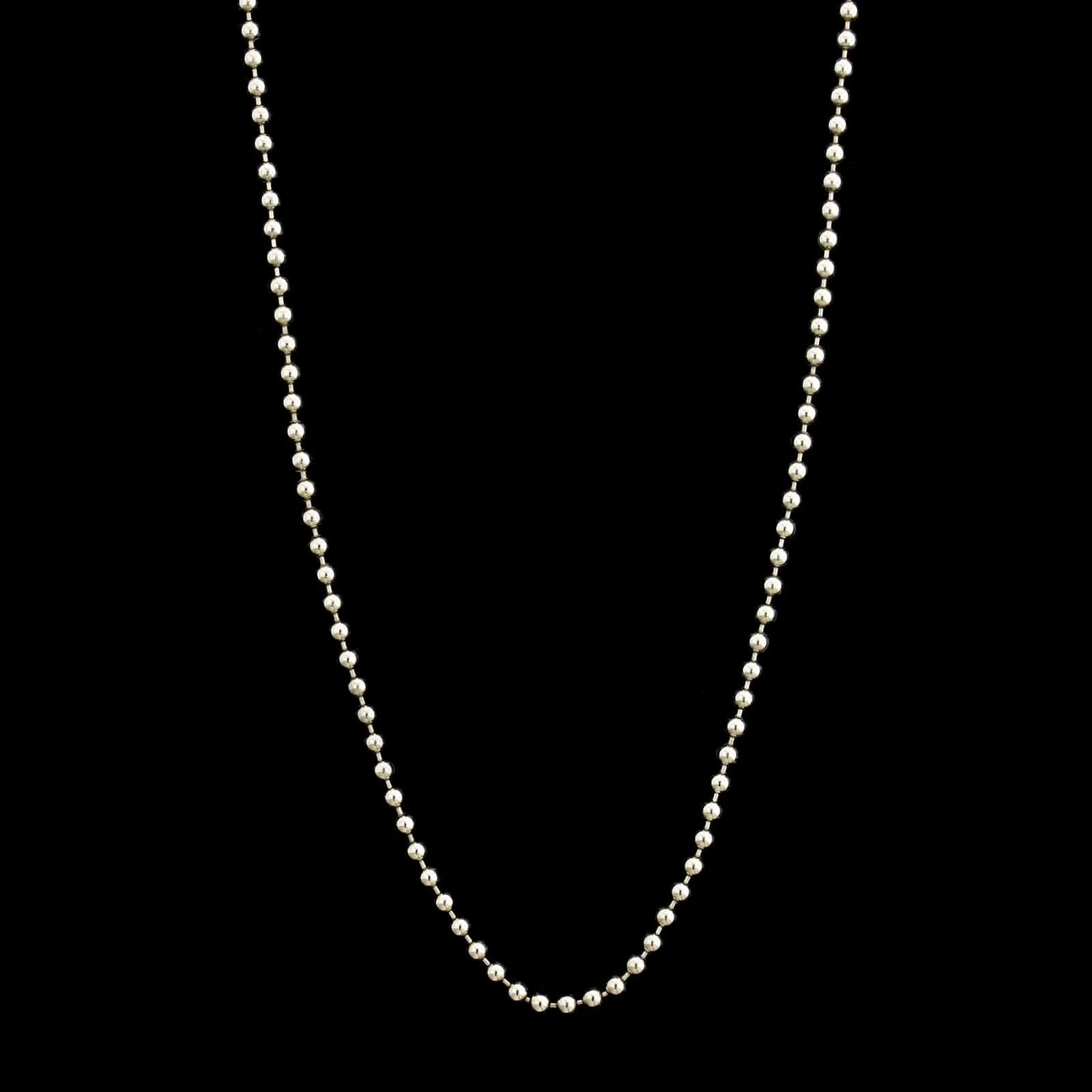 Tiffany & Co. Sterling Silver Estate Beaded Chain