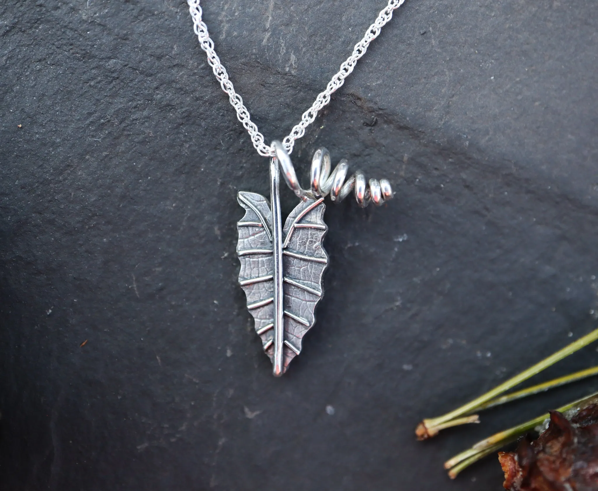 Tiny Alocasia Polly Necklace and Earring Set