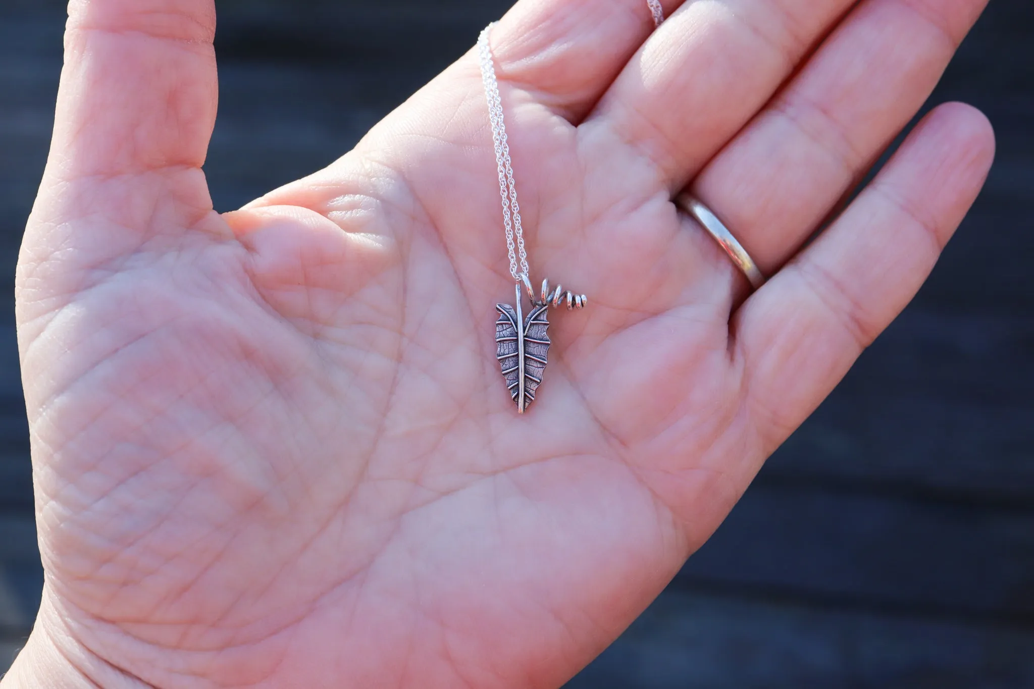 Tiny Alocasia Polly Necklace and Earring Set