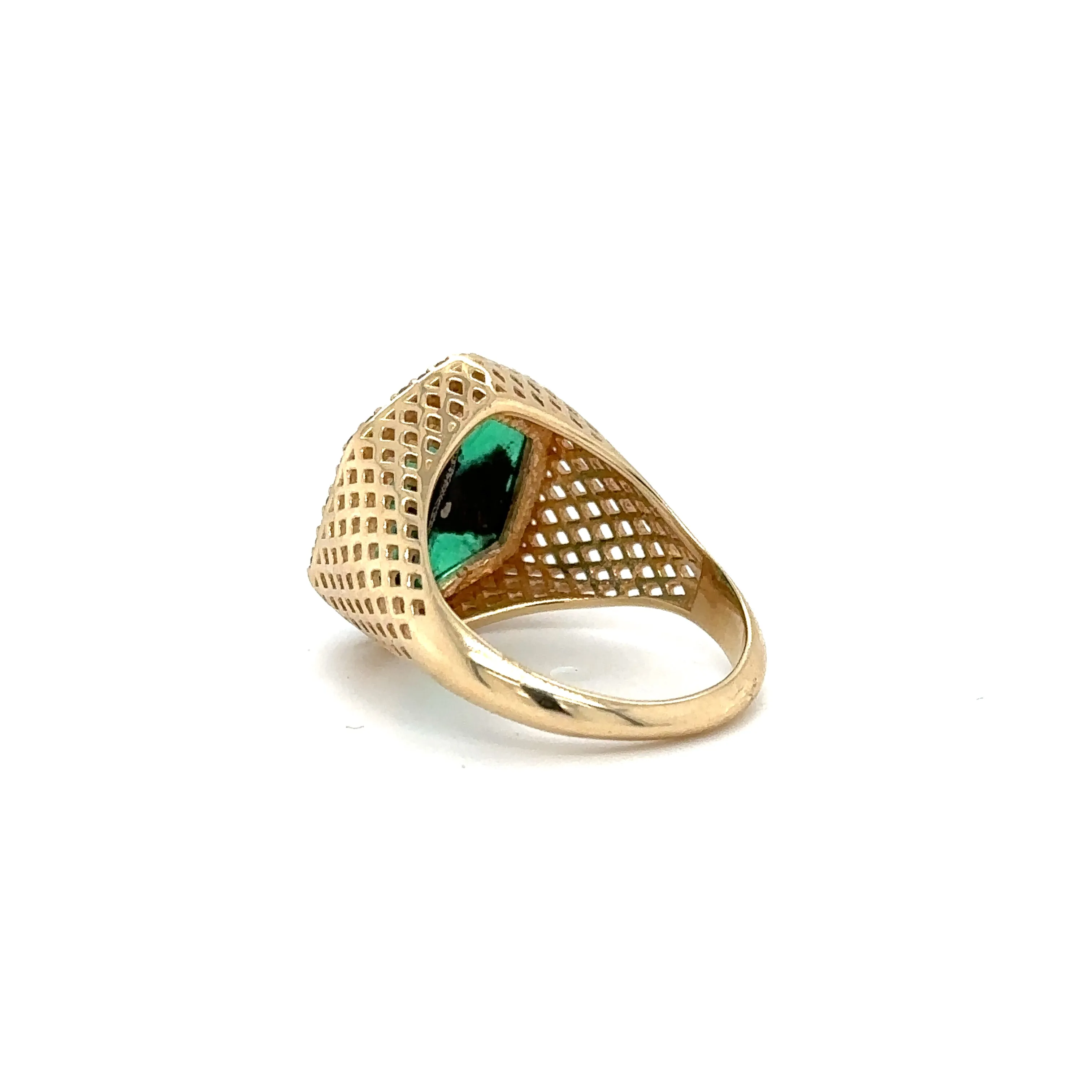 Trapiche Emerald & Diamond “Finn” Ring