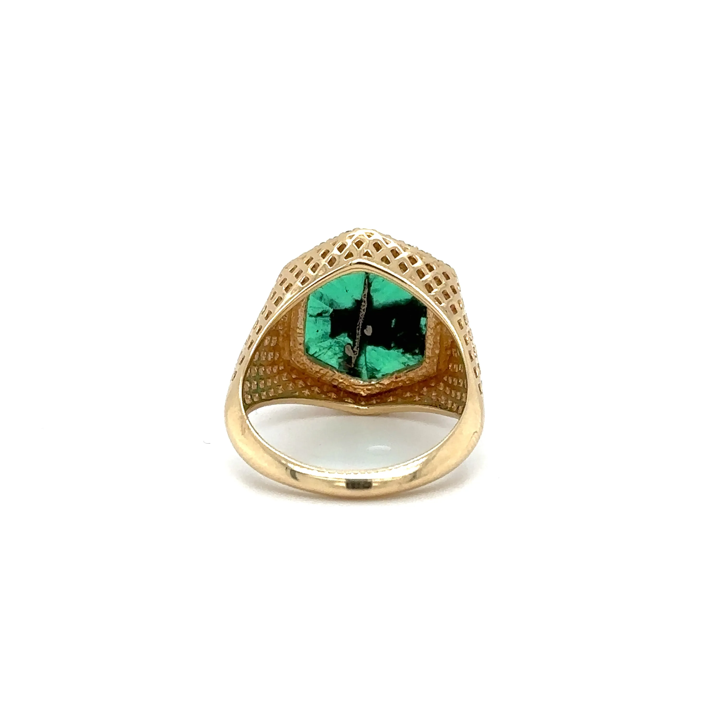 Trapiche Emerald & Diamond “Finn” Ring