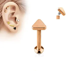 Triangle Top Internally Threaded 316L Surgical Steel WildKlass Labret, Monroe, Cartilage Studs