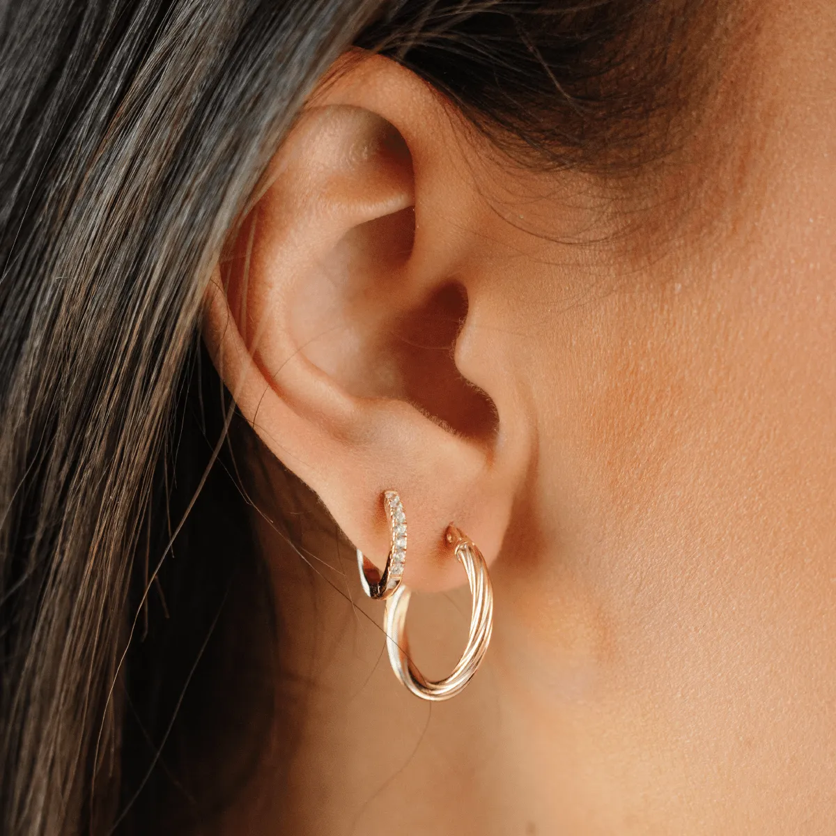 Twisted Hoop Earrings