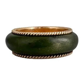 V I N T A G E // eternal love / 14k and nephrite jade donut band / size 5