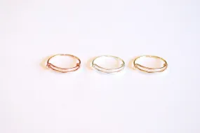 Wholesale Adjustable Finger Ring- Choose  925 Sterling Silver, 14k Gold Filled, 14k Rose Gold Filled, Ring sizes 6-8, Finger Rings, 1mm, 18ga Wire, 58