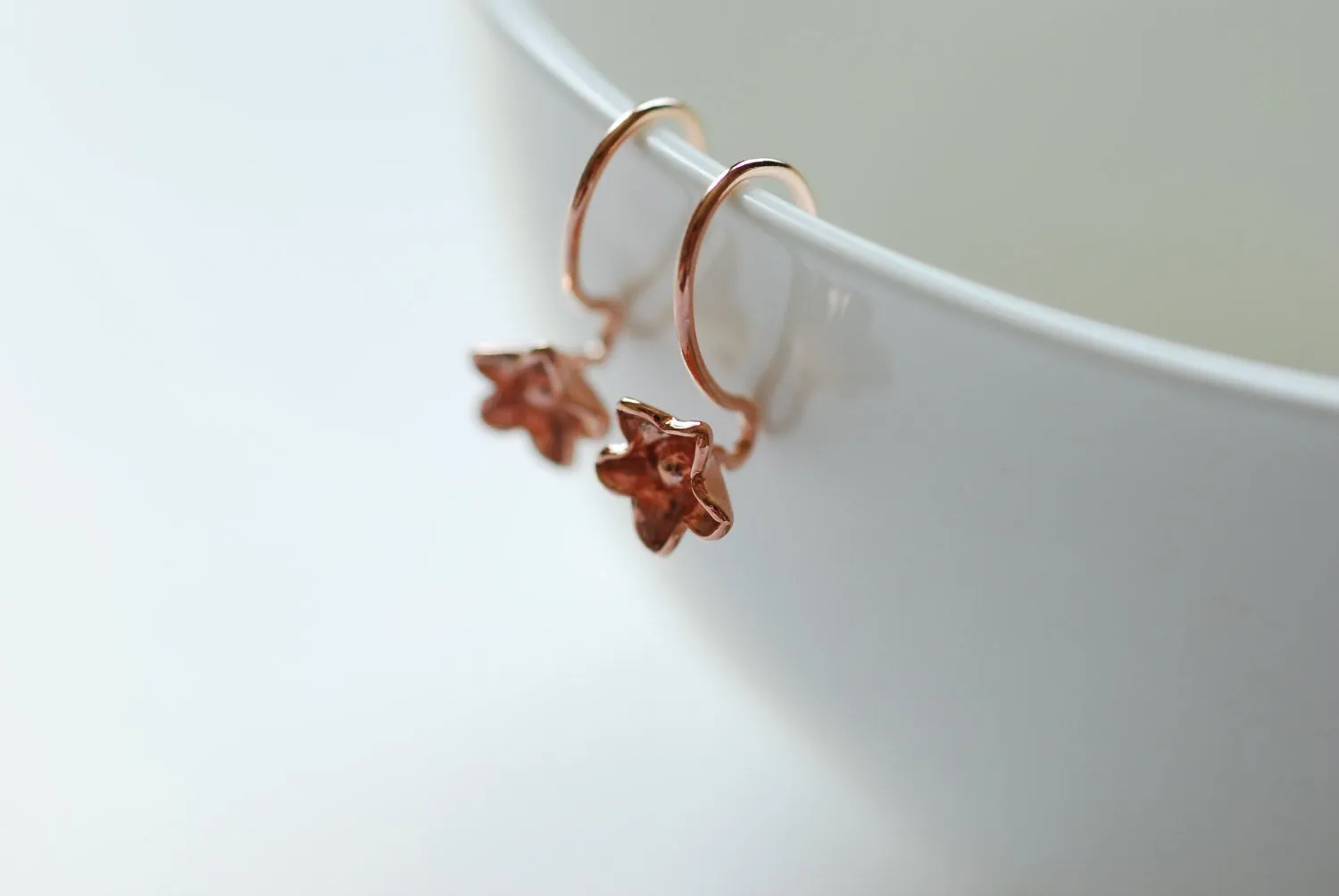 Wholesale Vermeil Rose Gold Flower Earring finding - 18k gold plated over Sterling Silver, Gold flower earrings, Gold earring finding, Gold Earrings