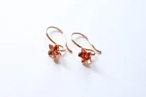 Wholesale Vermeil Rose Gold Flower Earring finding - 18k gold plated over Sterling Silver, Gold flower earrings, Gold earring finding, Gold Earrings