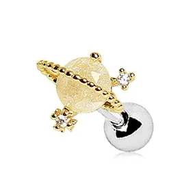 WildKlass Gold Plated Golden Galaxy Cartilage Earring