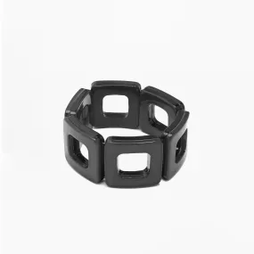 Zenzi Resin Block Bracelet Black